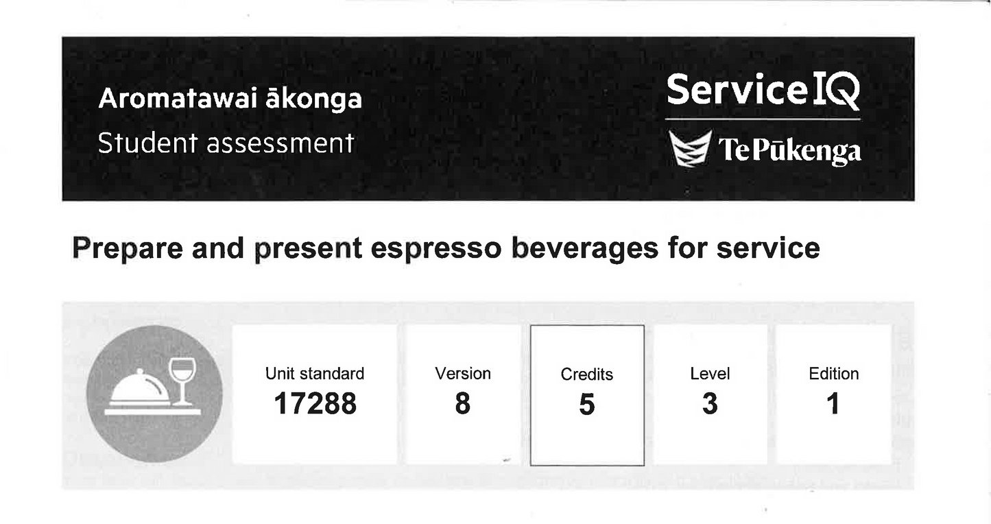 Barista & Hospitality Course
