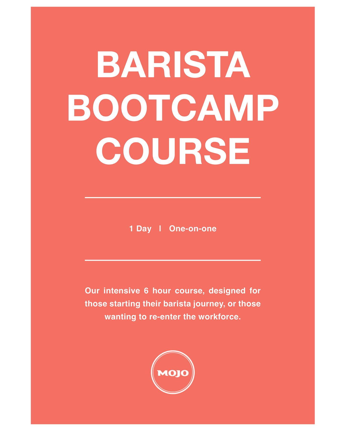 Barista Bootcamp course